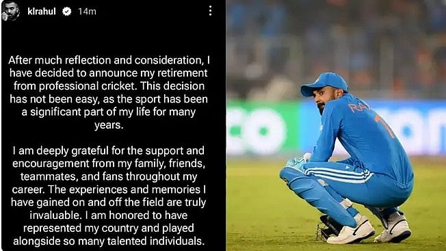 ಅಂತಾರಾಷ್ಟ್ರೀಯ ಕ್ರಿಕೆಟ್ ಗೆ ಕನ್ನಡಿಗ KL Rahul ನಿವೃತ್ತಿ?; ಕಾಡ್ಗಿಚ್ಚಿನಂತೆ ಹಬ್ಬಿದ ಸುದ್ದಿಯ ಅಸಲಿಯತ್ತೇನು?